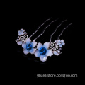 Fashion hair pin summer eye-catching flower alloy crystal delicate hair deco accessory wholesale hair clasp for women HF81457